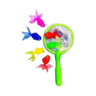 Imagem de Brinquedo De Banho Para Crianças: Rede De Pesca De Peixe Dourado Com B