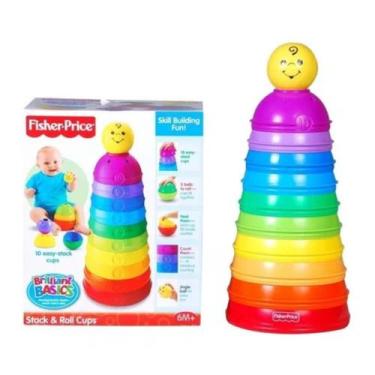 Imagem de Torre de potinhos coloridos fisher price - mattel w4472
