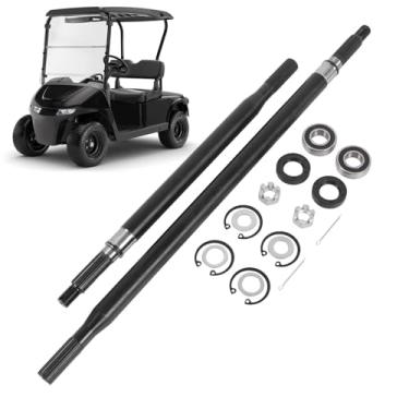 Imagem de RALZAOTO Eixo traseiro do carrinho de golfe com kit de vedação de rolamento lado do motorista e lado do passageiro compatível com EZGO TXT Medalhista 1994-2013 Veículos elétricos de substituição
