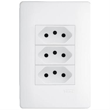 Imagem de 3 Tomadas Habitat 2p+t 10a 250 Volts - 3126 - Fame 3 Tomadas 2p+t 10a Habitat Fame 06231264