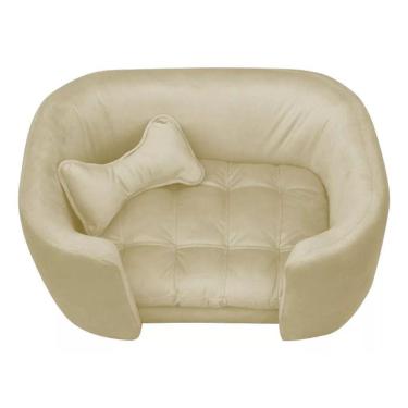 Imagem de Cama Pet Poltrona Baby Hanna Veludo - Ssx Multicoisas Cor Bege