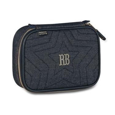 Imagem de Estojo Box Escolar Jeans Rebecca Bonbon Espaçoso Resistente-Feminino