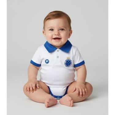Imagem de Body Bori Bebê Infantil Cruzeiro Camisa Polo Oficial Licenciado Torcida Baby-Unissex