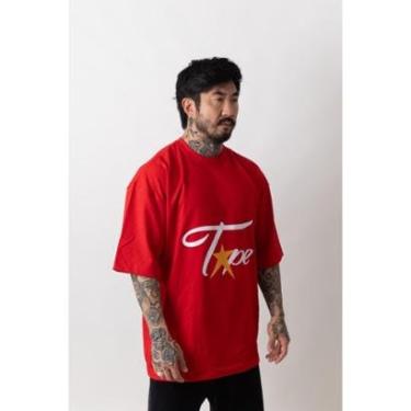 Imagem de Camiseta Oversized Gola Alta Superstarr Vermelho-Unissex