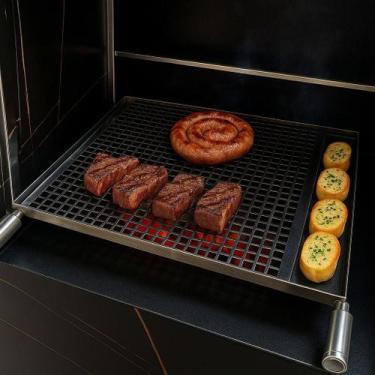 Imagem de Kit 2 Grelhas para Churras Modelo Cesto e Americana 55Cm Para Coração,