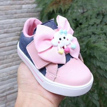 Imagem de Tênis Laço Nuvem De Velcro Infantil  Menina Delicado-Feminino