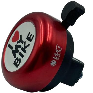 Imagem de Campainha Alumínio Retrô Ciclismo Buzina Bicicleta Vermelho-Unissex
