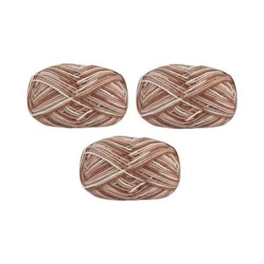 Imagem de Fio Colorido Em Gradiente 150g Algodão Leite Médio Grosso Para Suéter,