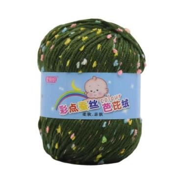 Imagem de Fio De Algodão Colorido 50g Para Tricô Manual, Crochê, Suéter, Coberto
