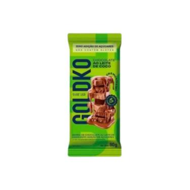 Imagem de Barra de Chocolate ao Leite de Coco Vegano GoldKo 80g
