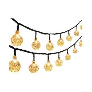 Imagem de Guirlanda De Bolas De Cristal Solar Coloridas Para Jardim Externo, Luz