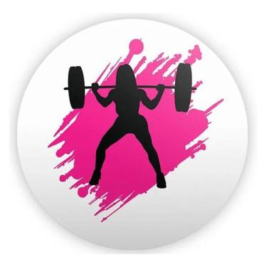 Imagem de Capa Para Mini Painel Redondo 50x50cm Tema Gym Atleta Academia Fitness