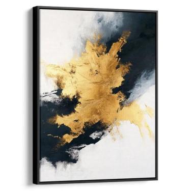 Imagem de Quadro Dourado Crepúsculo Entre Luzes e Sombras - Mioquadros, 120x80 c