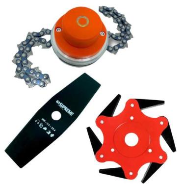 Imagem de Kit Acessórios Lâmina 2 Pontas Disco Corte Trimmer Roçadeira - SUPREME