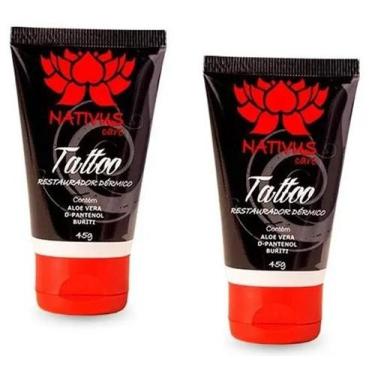 Imagem de Kit c/ 2 Restaurador Dérmico TATTOO Buriti, Aloe Vera, D-Pantenol Nati
