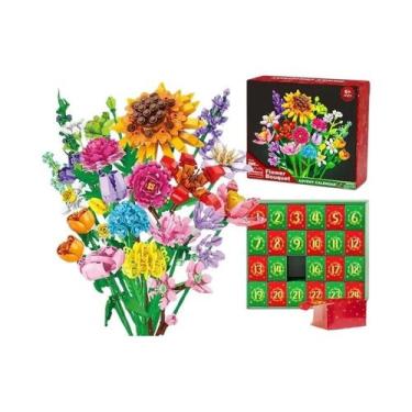 Imagem de Calendário Do Advento De Natal Com Girassóis, 24 Dias, Buquê De Flores