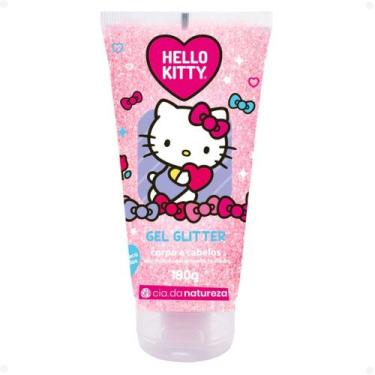 Imagem de Gel glitter corpo e cabelo hello kitty 180g cia da natureza