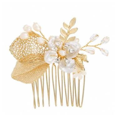 Imagem de Arranjo de Cabelo Noiva Flor Branca Madrinha Daminha - Reis Acessórios