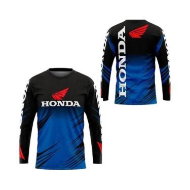 Imagem de Camiseta Masculina E Feminina Honda Biker De Manga Comprida, De Secage