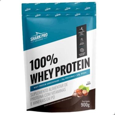 Imagem de 100% Whey Protein Concentrado Refil 900g Shark Pro, Avelã