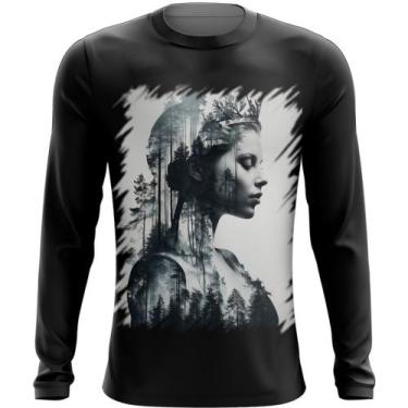 Imagem de Camiseta Manga Longa Pesca Rainha da Floresta Nórdica 7, GG