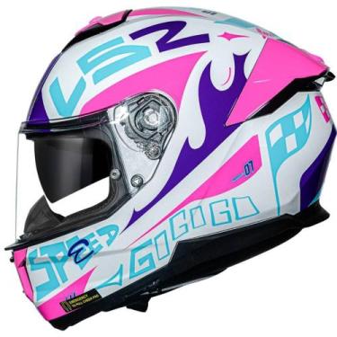 Imagem de Capacete LS2 Stream II FF808 Race, Branco, 62