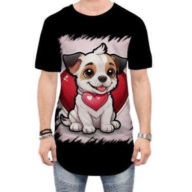 Imagem de Camiseta Longline Dia dos Namorados Cachorrinho 19 - Kasubeck Store®, 