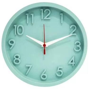 Imagem de Relogio de Parede 3D Sigma Verde Plashome Escritório Cozinha Sala Com 