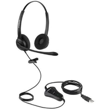 Imagem de Headset Biauricular Chs 60b Usb 4010060 - INTELBRAS