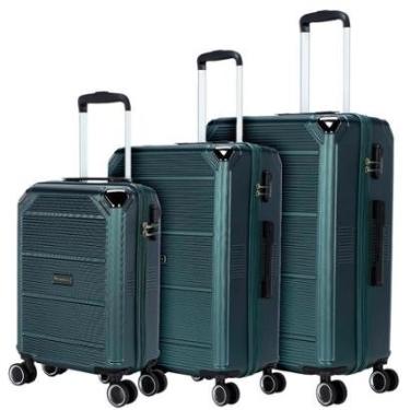 Imagem de Kit 3 Malas De Viagem Primicia Resistente Espaçosa Moderna Puxador Rodinha 360-Unissex
