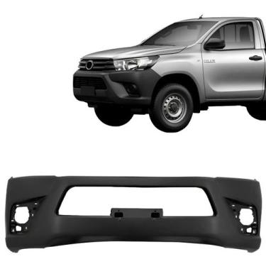 Imagem de Parachoque Dianteiro Hilux 2016 2017 2018 Cabine Simples Preto Texturi