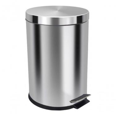 Imagem de Lixeira 30L Aço Inox com Pedal e Cesto Interno Removível Inox Higipack para Cozinha e Área de Serviço