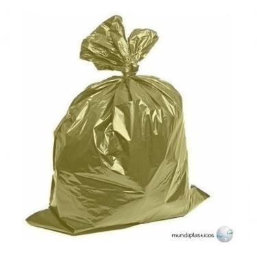 Imagem de Saco de Lixo 40 Litros 100 Unidades Reforçado para Descarte Doméstico Amarelo Higipack