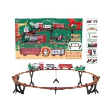 Imagem de Conjunto De Trem De Natal Para Crianças Com Luzes E Sons, Trilhos De F