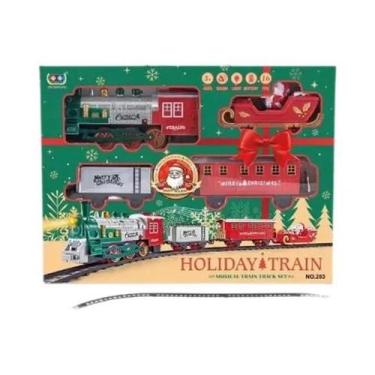 Imagem de Conjunto De Trem De Natal Para Crianças Com Luzes E Sons, Trilhos De F