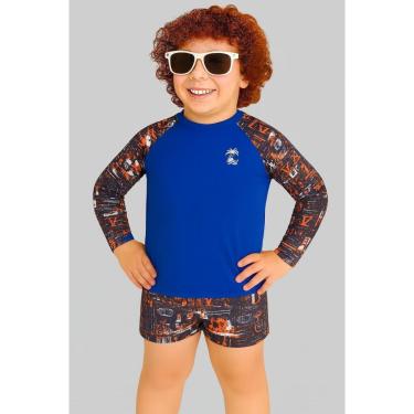 Imagem de Conjunto Infantil Menino Camisa Térmica Uv50 E Bermuda-Masculino