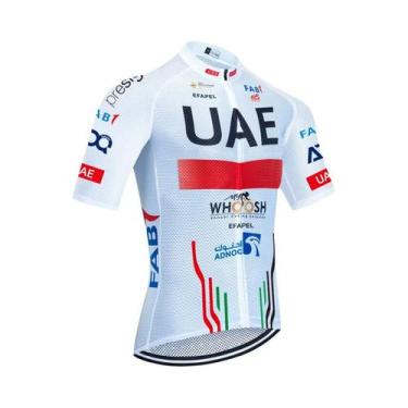 Imagem de Camisa De Ciclismo Branca De Secagem Rápida 2025 TEAM UAE, Colete De C