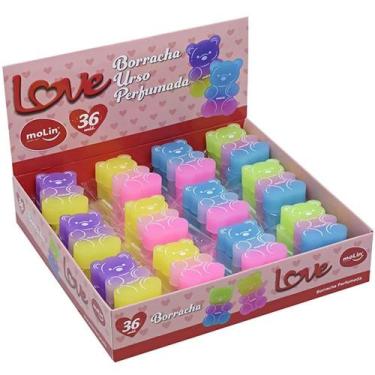 Imagem de Borracha Decorada Love URSO 4 Cores DP.C/36 - Molin
