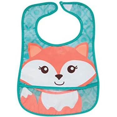Imagem de Babador com bolso - Buba Baby, Salmão e verde