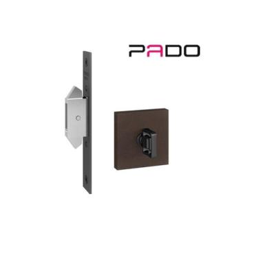 Imagem de Fechadura porta correr banheiro wc pado corten trava expansiva quadrad