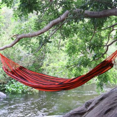 Imagem de Rede Descanso Dormir Amazonas Nylon Casal Colorida Resistente Camping 
