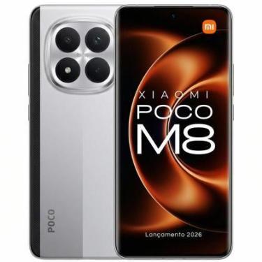 Imagem de Smartphone Xiaomi POCO M8 5G 256GB 8GB RAM Prata Versão Global, 256GB,