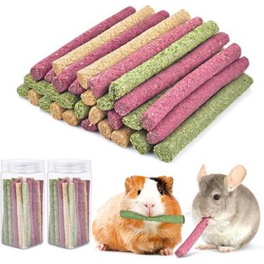 Imagem de ERKOON Brinquedos para Roer para Coelhos Palitos de Feno Timothy 50 un