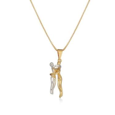 Imagem de Colar Abraço Banhado a Ouro 18k - JA Jóias, 40 cm