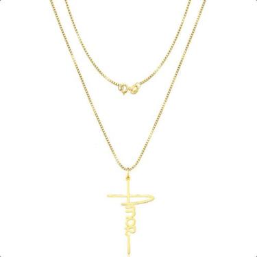 Imagem de Cordão Feminino Veneziana Ouro 18k Com Pingente Amor - Paulistana Joia