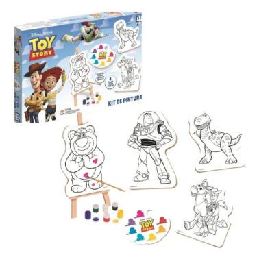 Imagem de Kit Artístico Toy Story Infantil Com Tintas E Cavalete Nig