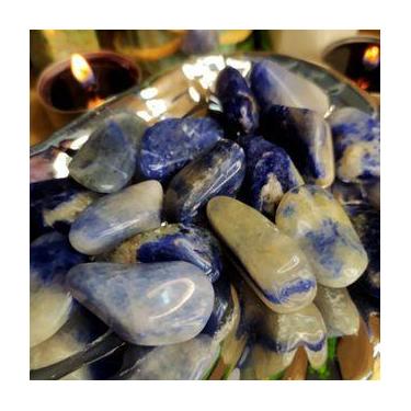 Imagem de Pedra Sodalita Rolada 2 a 3cm - Proteção - Cristal Natural - CASA FÉ