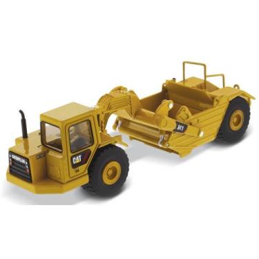 Imagem de Miniatura Tratot Wheel Scraper Cat 611 1/64 - Colecionavel, Amarelo