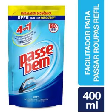 Imagem de Refil Sachê Facilitador De Passar Roupas 400ml Passe Bem