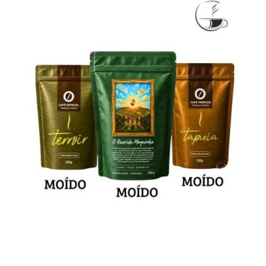 Imagem de Kit 3 Cafés Coopiatã Terroir + Tapuia + Moquinha -Torrado em Grãos ou 